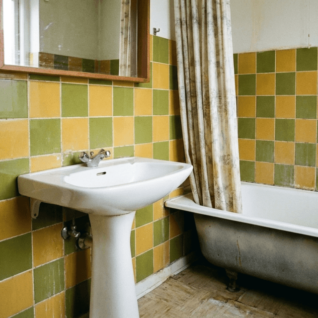 Før badeværelsesrenovering